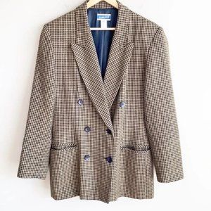 Vintage Pendleton Double Breasted Houndstooth Blazer 12